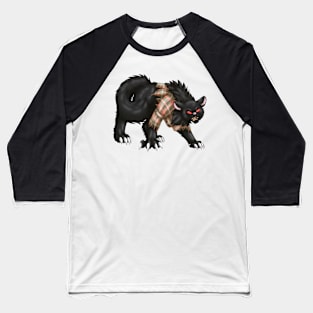 WereCat: Black Baseball T-Shirt